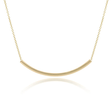 16IN NECKLACE GOLD BLISS BAR SMOOTH