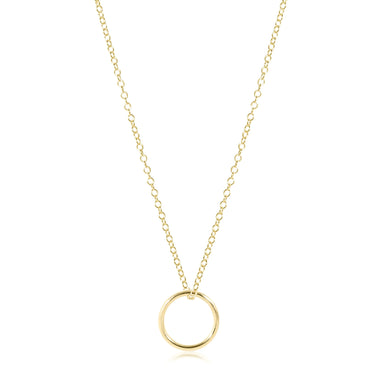 16IN NECKLACE GOLD HALO GOLD CHARM