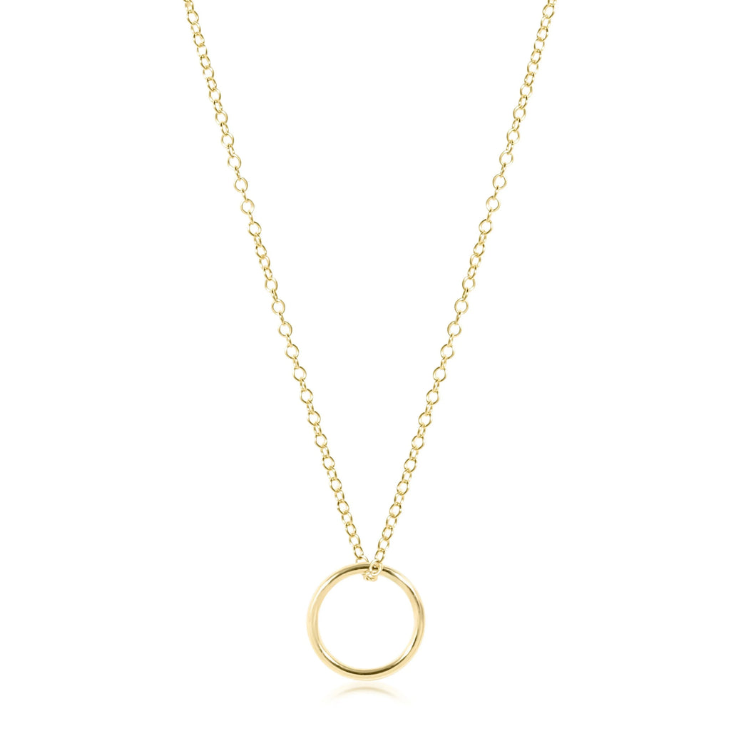16IN NECKLACE GOLD HALO GOLD CHARM