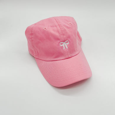 BOW PINK CHILDS CAP