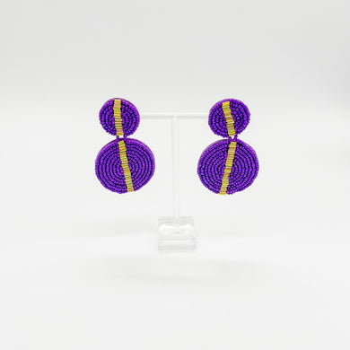 COL PURPLE AND GOLD EARRINGS