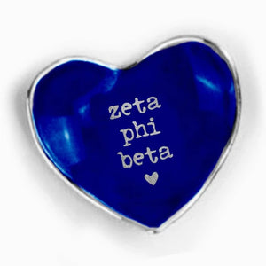 ZETA PHI BETA HEART RING DISH