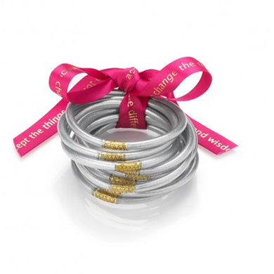 ALL WEATHER SILVER BANGLE SET OF 9