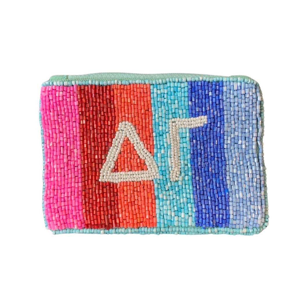 DELTA GAMMA BEADED COIN POUCH