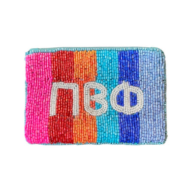 PI BETA PHI BEADED COIN POUCH