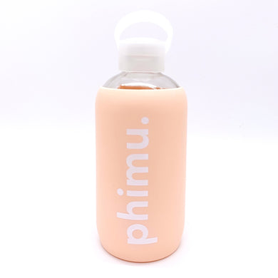PHI MU GLASS BOTTLE WITH SILICONE SLEEVE