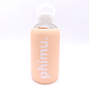 PHI MU GLASS BOTTLE WITH SILICONE SLEEVE