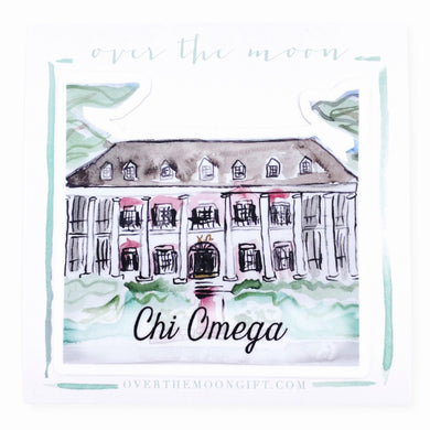 CHI OMEGA LSU HOUSE DECAL