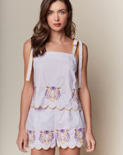 TIGER EMBROIDERED SHORT SET