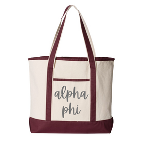 ALPHA PHI CANVAS TOTE