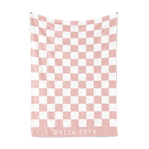 DELTA ZETA CHECKERED BLANKET