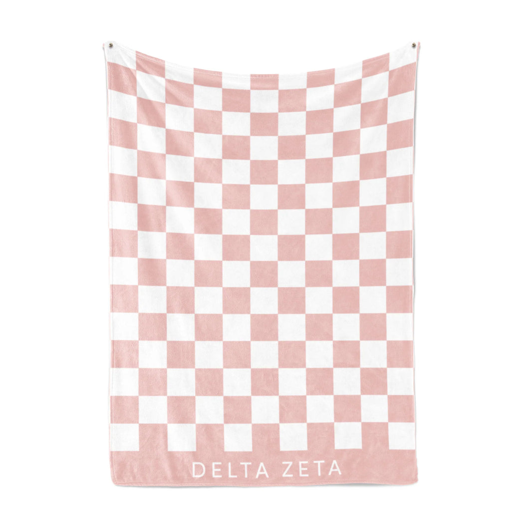 DELTA ZETA CHECKERED BLANKET