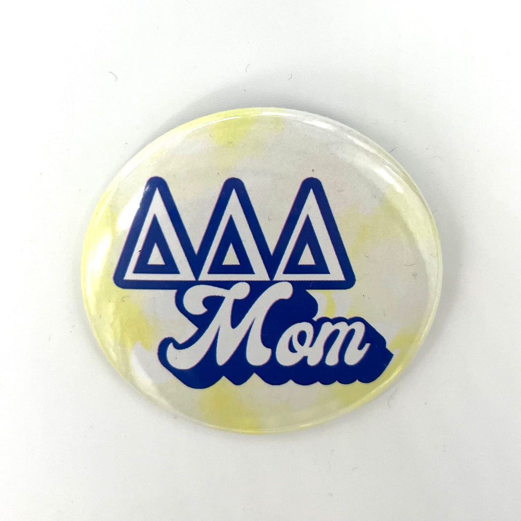 DELTA DELTA DELTA WATERCOLOR MOM BUTTON