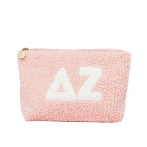 DELTA ZETA BLUSH TEDDY POUCH COSMETIC