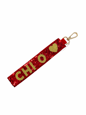 CHI OMEGA HEART WRISTLET