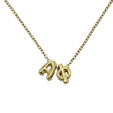 ALPHA PHI BUBBLE LETTER NECKLACE