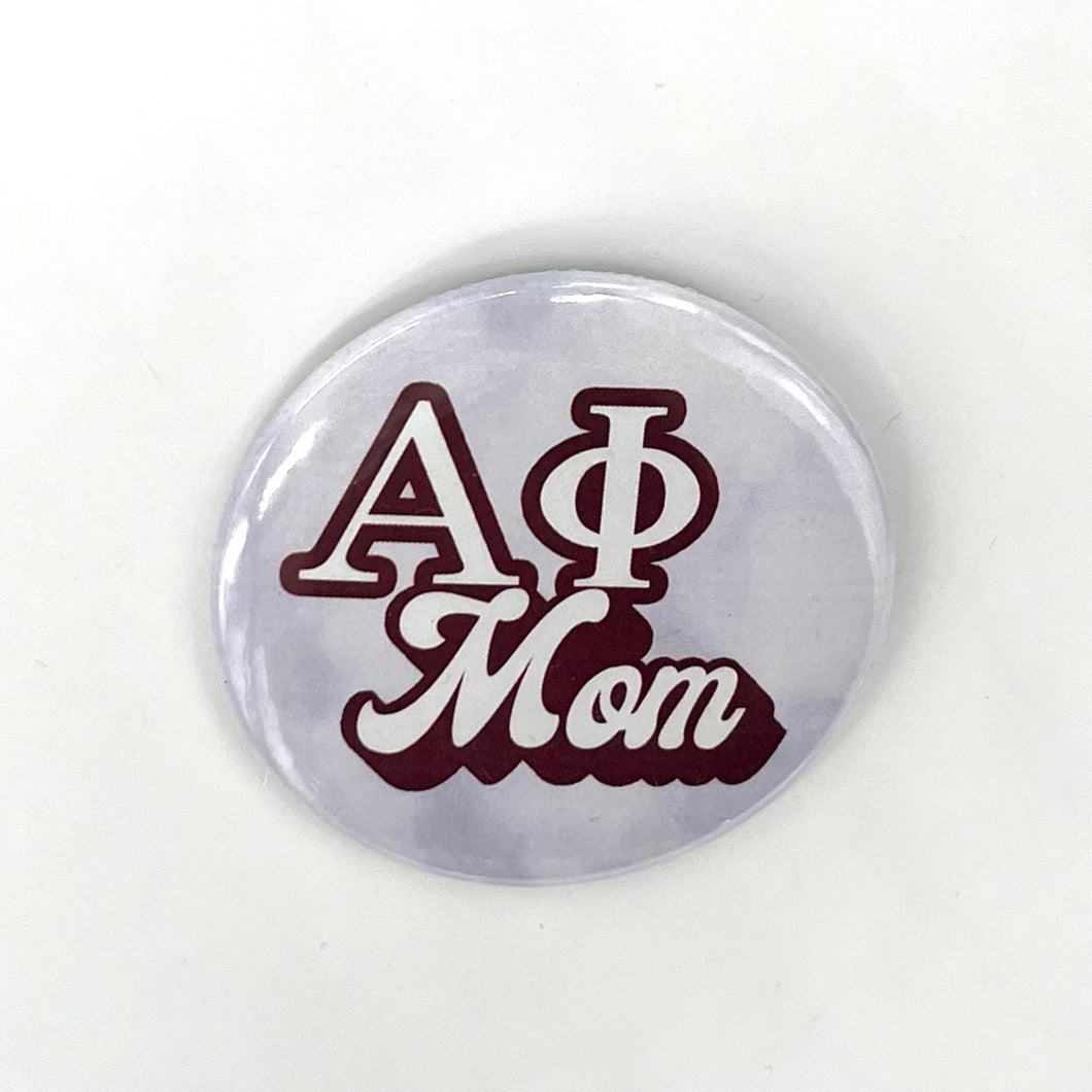 ALPHA PHI WATERCOLOR MOM BUTTON