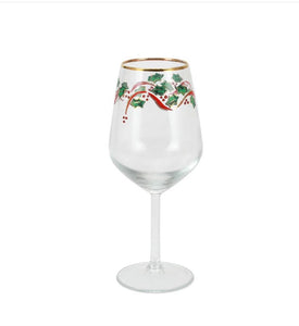 HOLLY WINE GLASS
