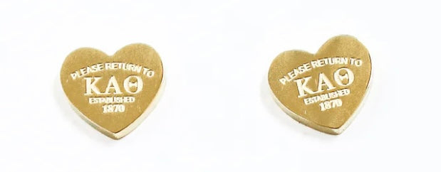 KAPPA ALPHA THETA HEART EARRINGS