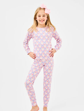 KIDS SANTA BABY BOWS PAJAMA SET