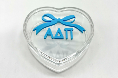 ALPHA DELTA PI HEART BOW BOX