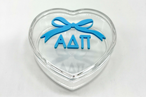 ALPHA DELTA PI HEART BOW BOX
