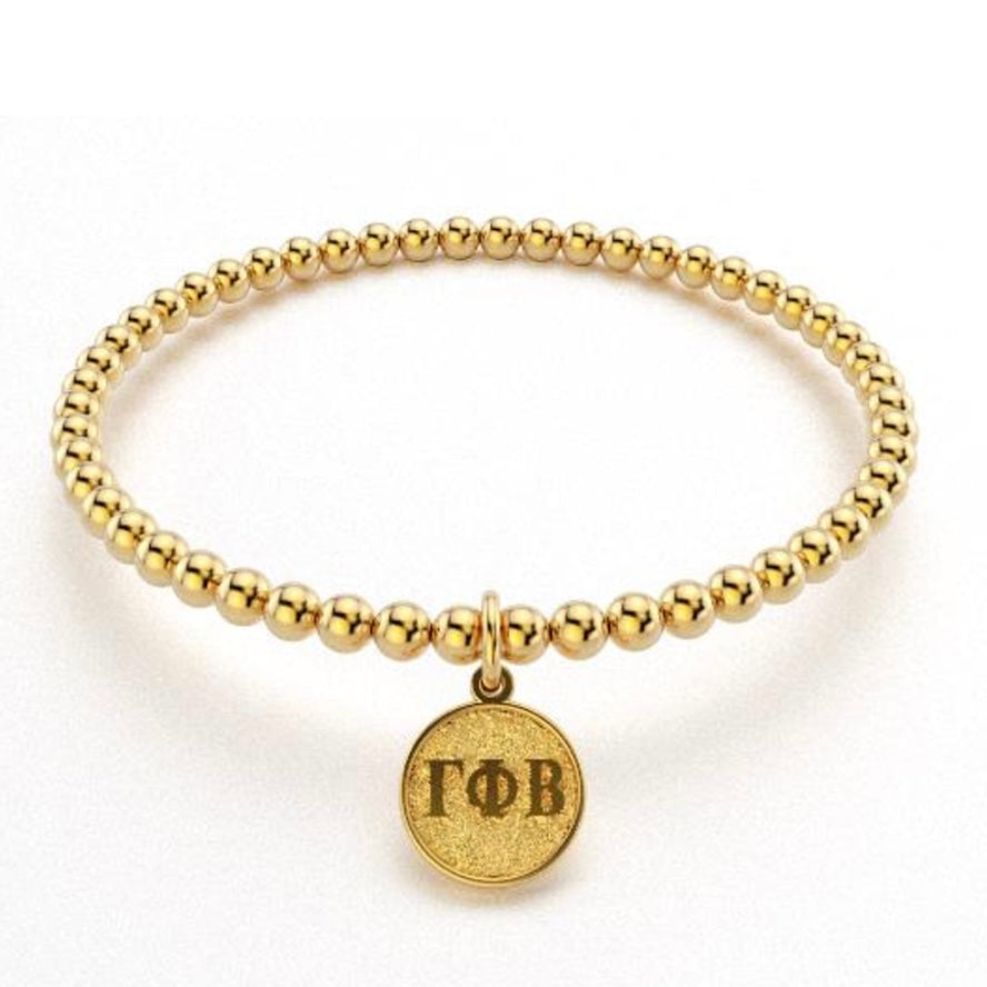 GAMMA PHI BETA GOLD BEAD BRACELET