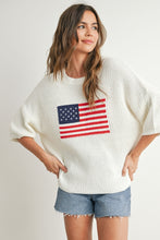 IVORY USA FLAG SWEATER