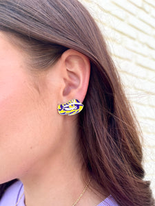 LSU TIGER EYE EARRINGS