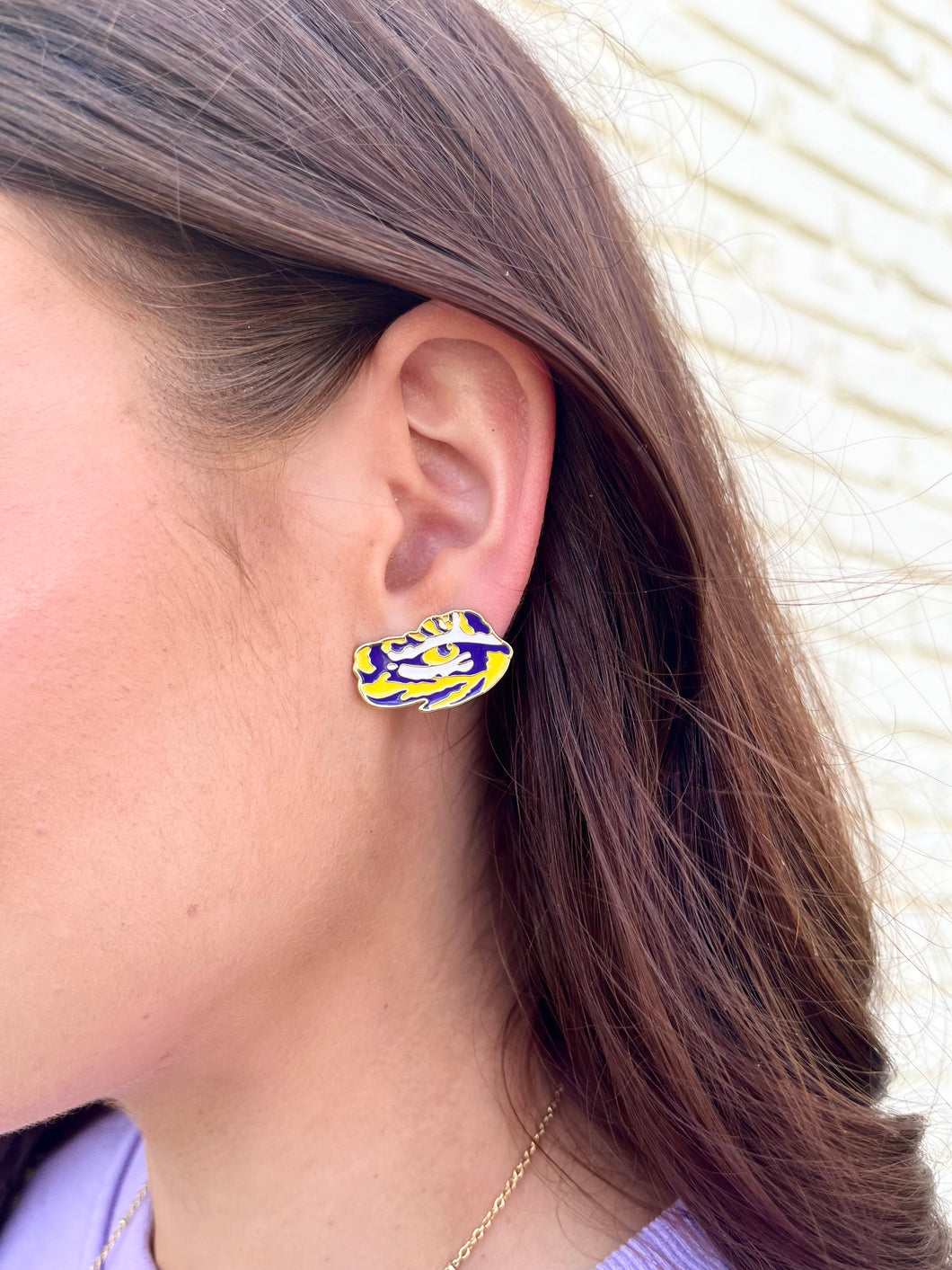 LSU TIGER EYE EARRINGS