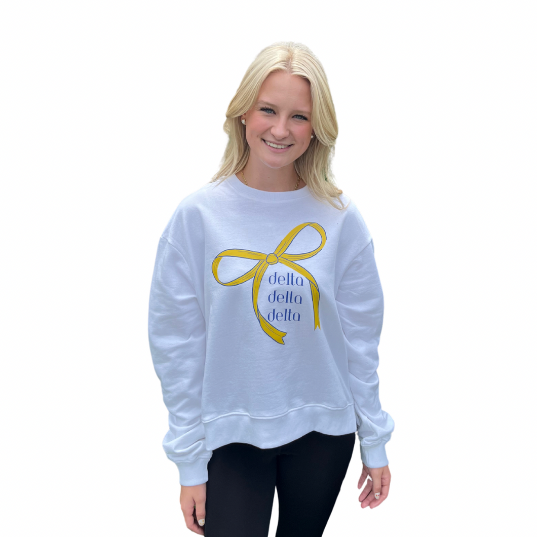 DELTA DELTA DELTA BOW SWEATSHIRT