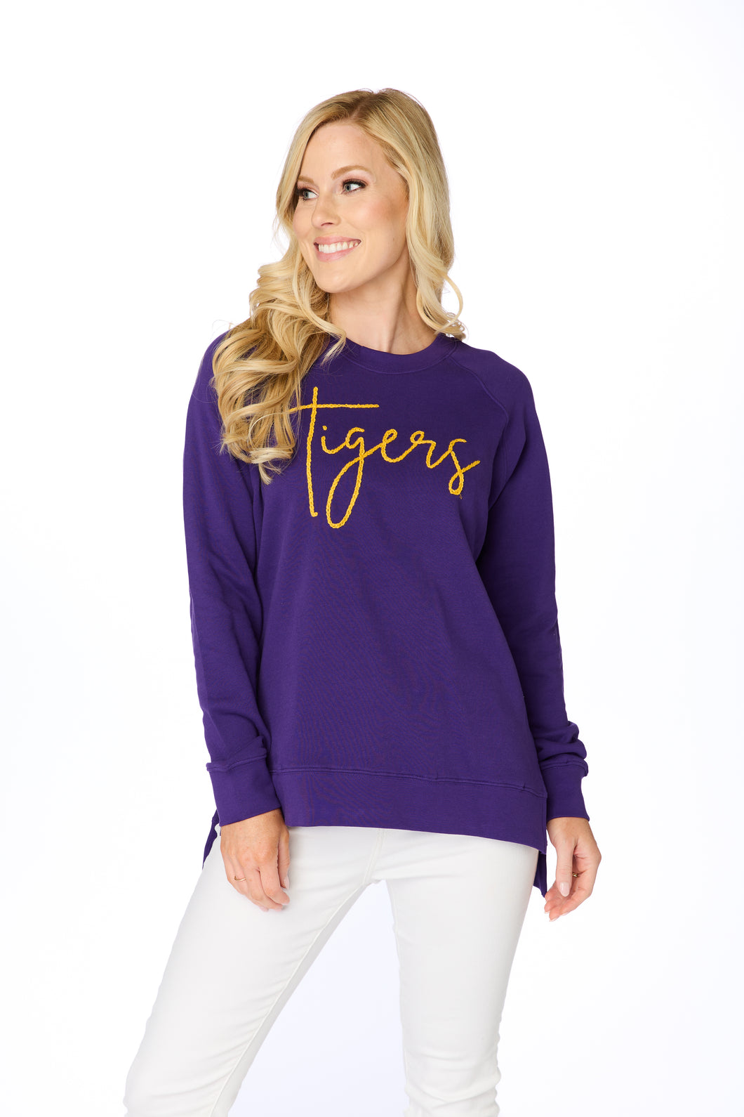 TIGERS EMBROIDERED PULLOVER