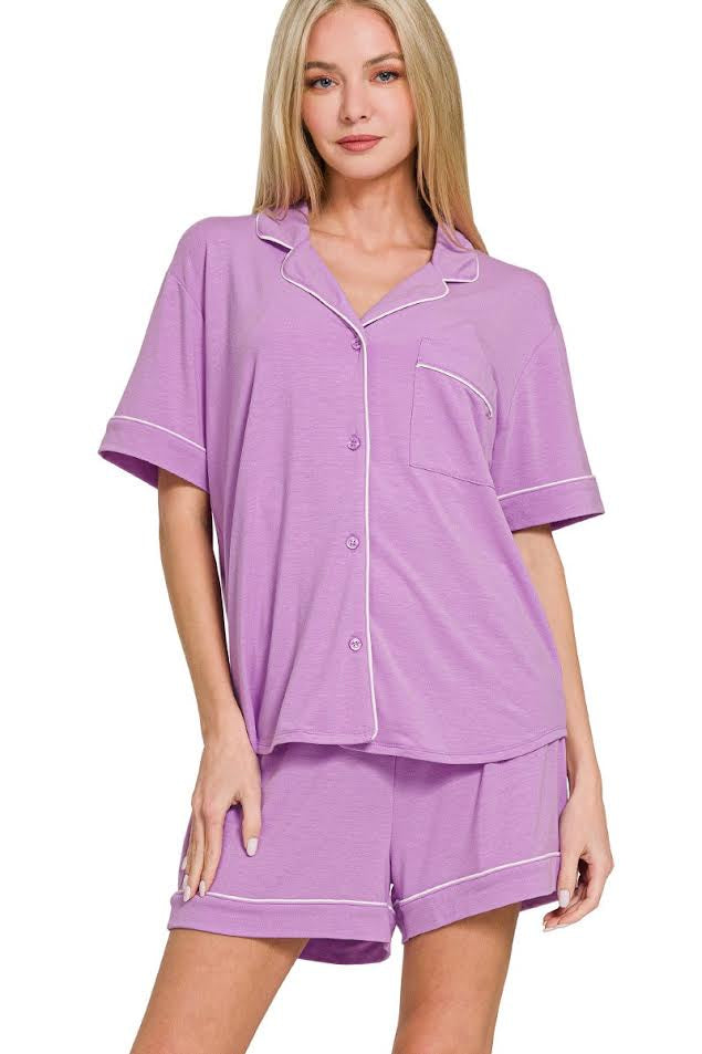 LAVENDER SHORT PAJAMA SET