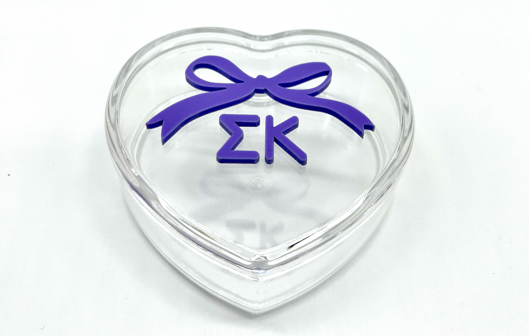SIGMA KAPPA HEART BOW BOX