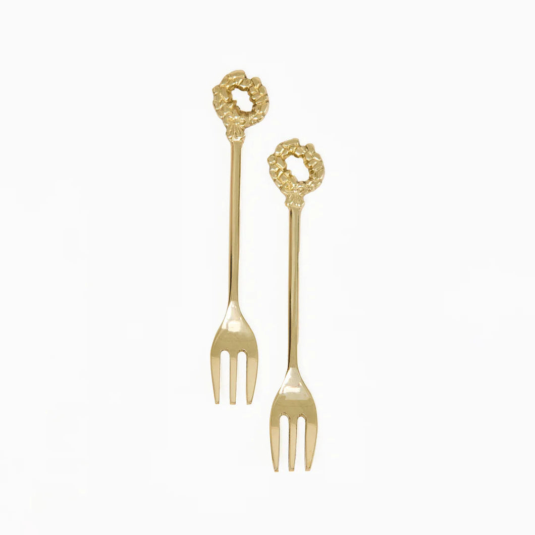 WREATH APPETIZER FORKS