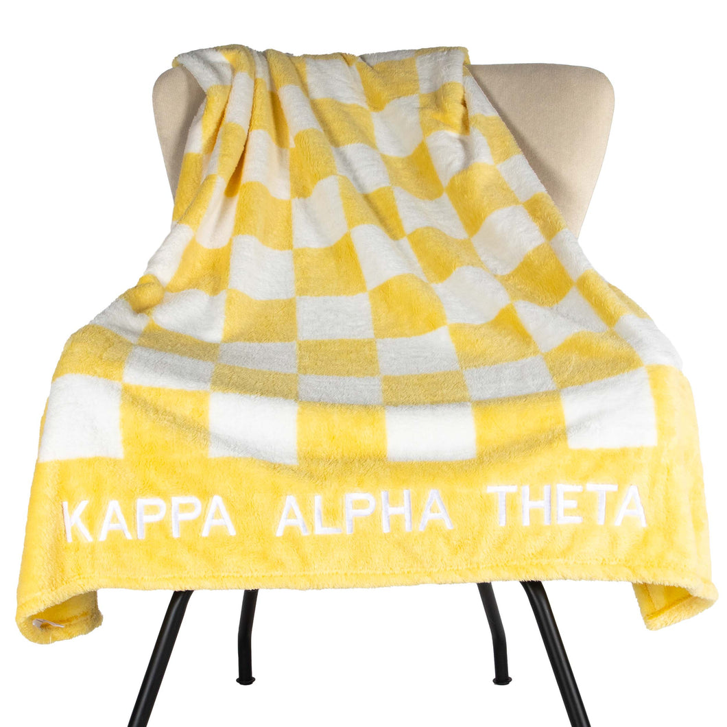 KAPPA ALPHA THETA CHECKERED BLANKET