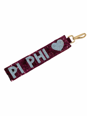 PI BETA PHI HEART WRISTLET