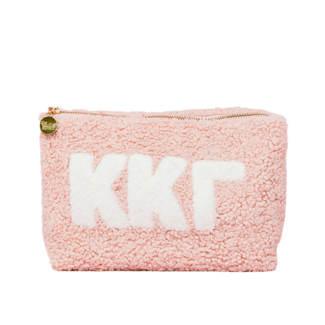 KAPPA KAPPA GAMMA BLUSH TEDDY POUCH COSMETIC