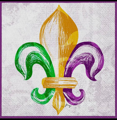 MARDI GRAS FLEUR DE LIS NAPKIN