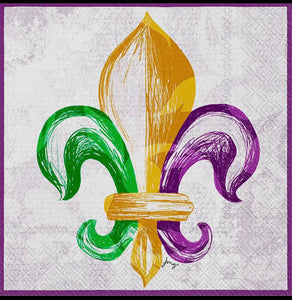 MARDI GRAS FLEUR DE LIS NAPKIN