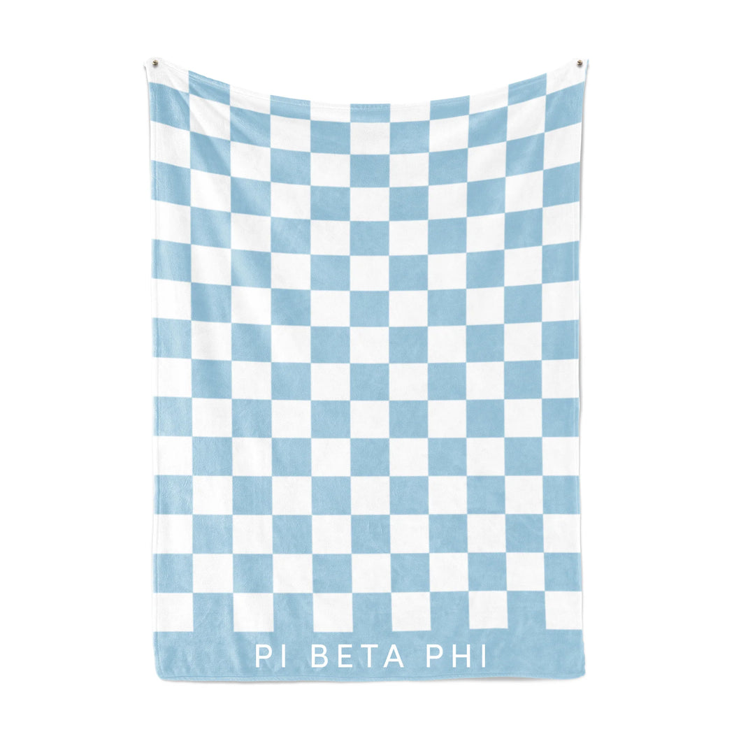 PI BETA PHI CHECKERED BLANKET