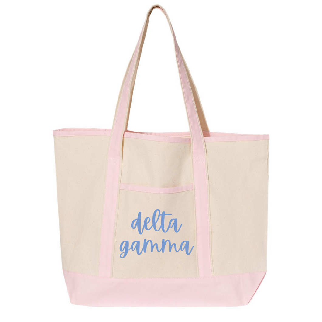 DELTA GAMMA CANVAS TOTE