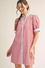 RED, WHITE & BLUE STRIPE DRESS
