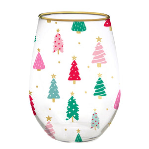 FROSTED FOREST STEMLESS WINE GLASS