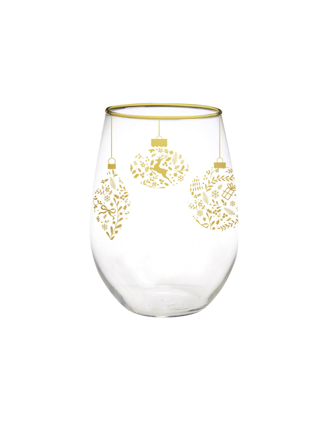 ORNAMENTS STEMLESS WINE GLASS