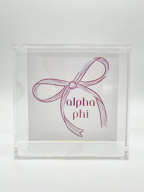 ALPHA PHI BOW TRAY