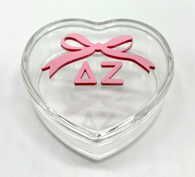 DELTA ZETA HEART BOW BOX