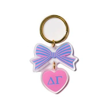 DELTA GAMMA BOW KEYCHAIN