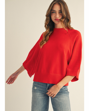 TOMATO RED SWEATER