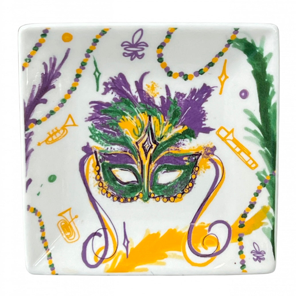 MARDI GRAS MASK DISH